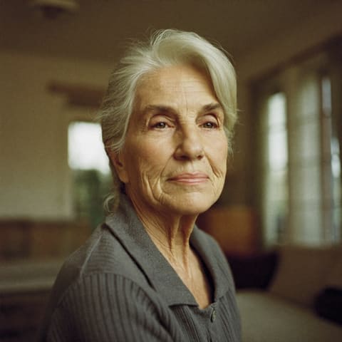 An older person at home, illustrative.